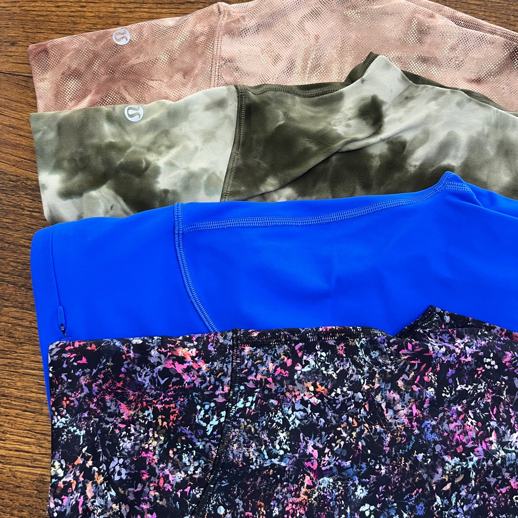 Like New Lululemon Base Pace 4 Pc Assortment High Rise Leggings Size 0